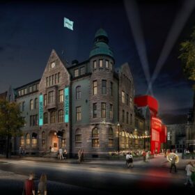 Posten moderne, i Midtbyen i Trondheim, skal åpne i starten av 2025. (Foto: Posten moderne.)