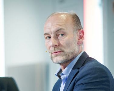 Oslo 20220502. Leder av Fritt ord Knut Olav Åmås under fremleggelsen av av den internasjonale pressefrihetsindeksen på Nobelsfredsenter i Oslo. (Foto- Alf Simensen:NTB.) 525