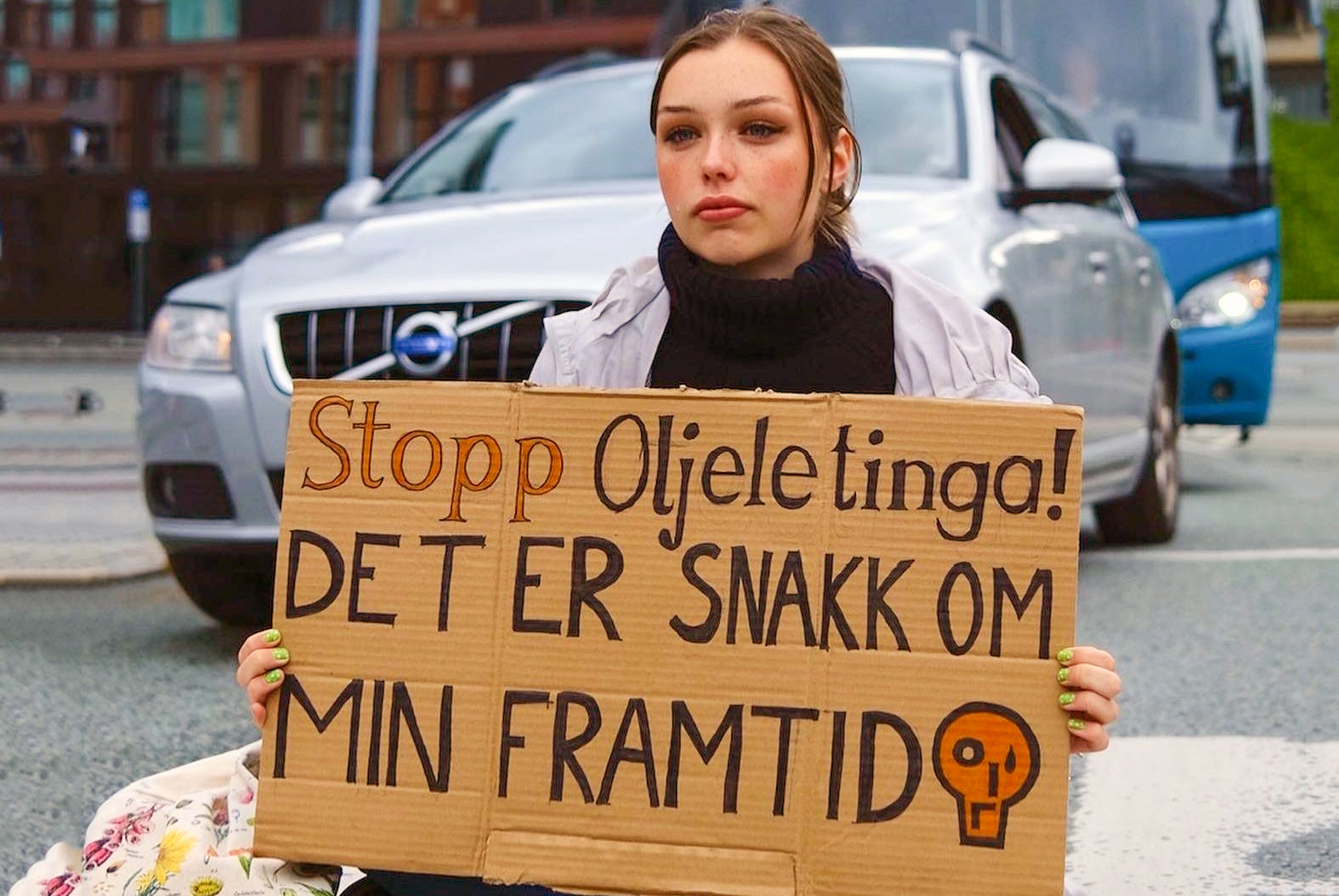 Ronja Mylius i Stopp oljeletinga. (Foto- Stopp oljeletinga.) 525