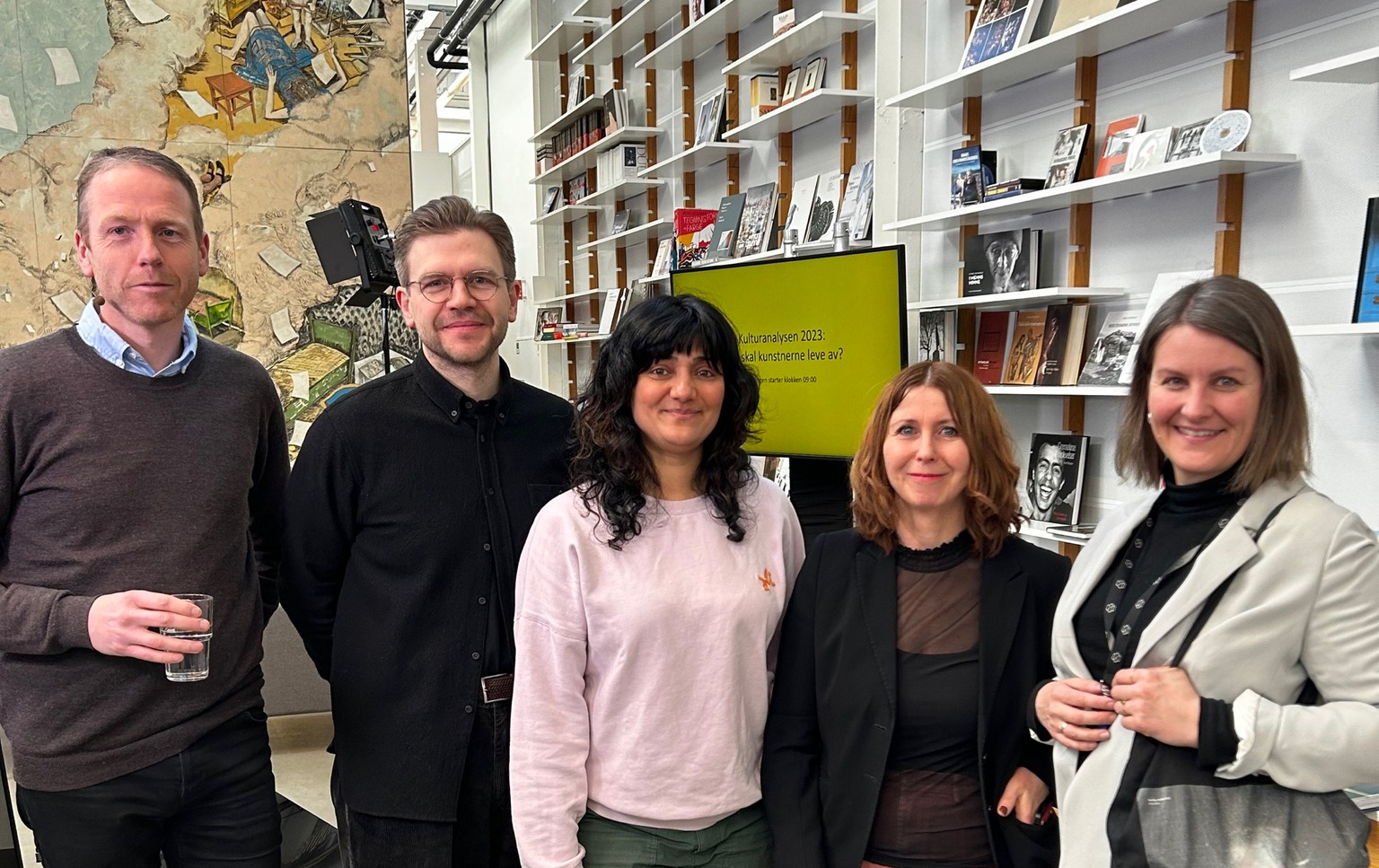 F. v. Bård Kleppe, Ruben Steinum, Samsaya, Heidi Kriznik, Anja Nylund Hagen. (Foto: Kulturdirektoratet.)