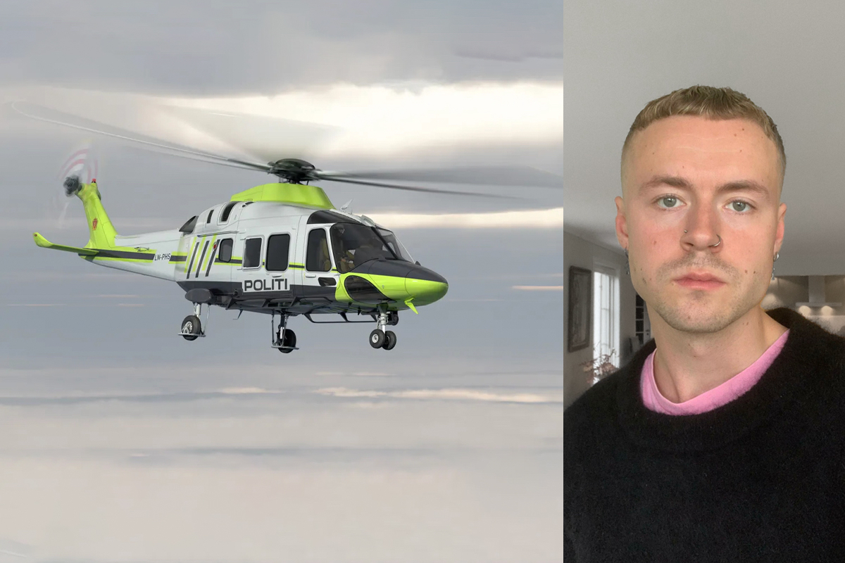 DJ Viagra40K er oppgitt over at politiet bruker helikopter til å finne raves. (Foto: Privat, Leonardo. Kollasj: Subjekt.)