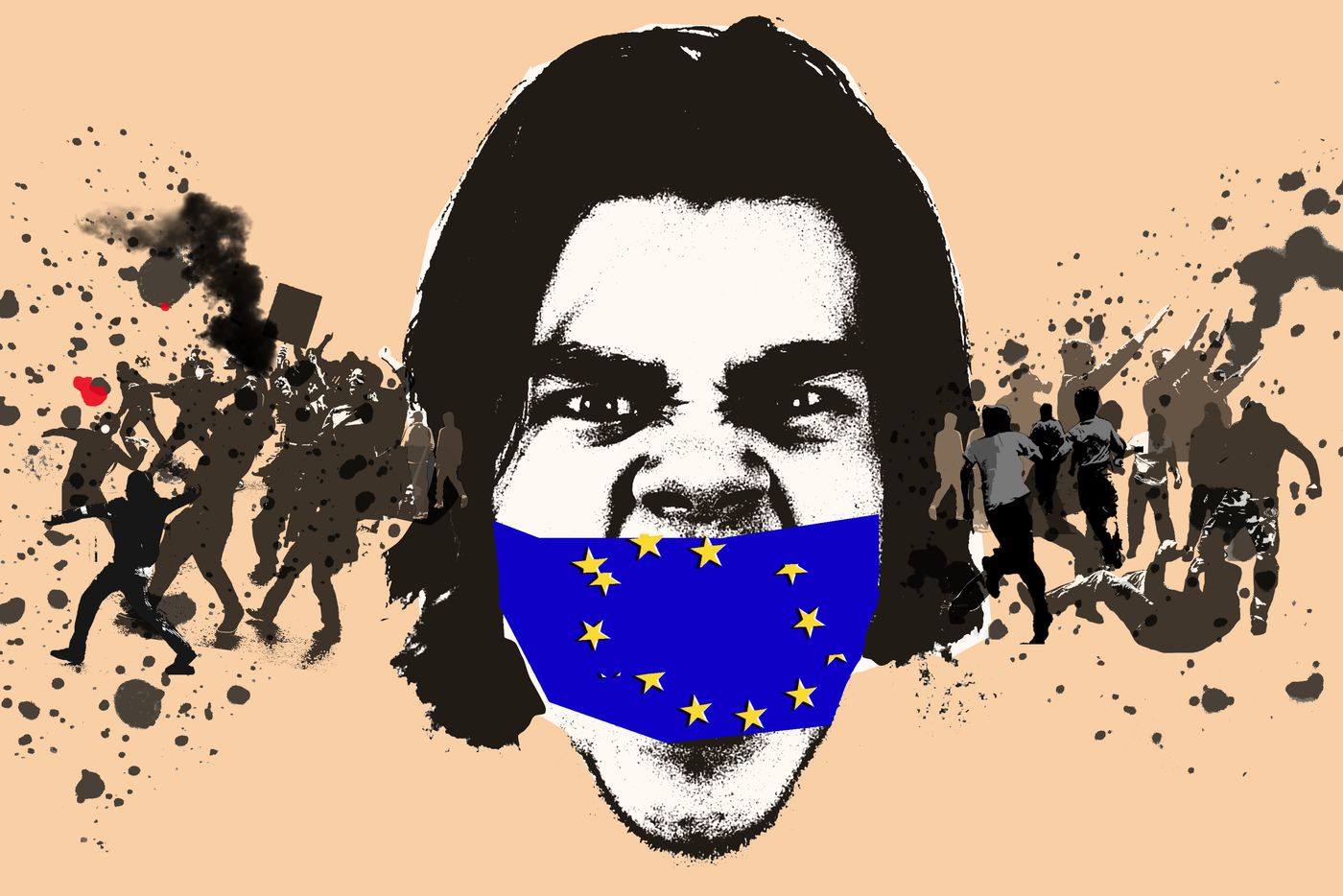 EU og ytringsfrihet. (Illustrasjon: Joe Magee.)