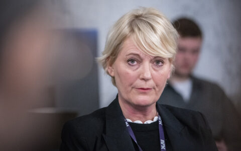 Oslo 20230309. Kringkastingssjef i NRK Vibeke Fürst Haugen under møtet i Kringkastningsrådet om Sophie Elise-saken torsdag. Foto: Ole Berg-Rusten / NTB