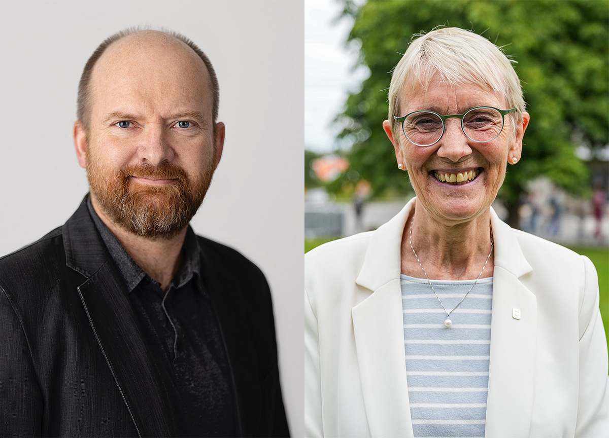 NTNU-professor Jon Olaf Olaussen og rektor ved samme universitet, Anne Borg. (Foto: NTNU/Joakim Halvorsen/NTB.)