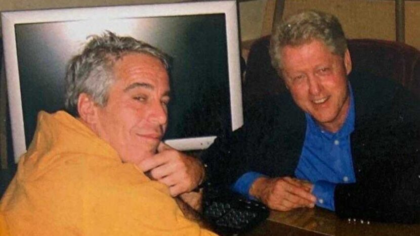 Den dømte seksualforbryteren Jeffrey Epstein og tidligere president i USA, Bill Clinton. (Foto: Presse.)