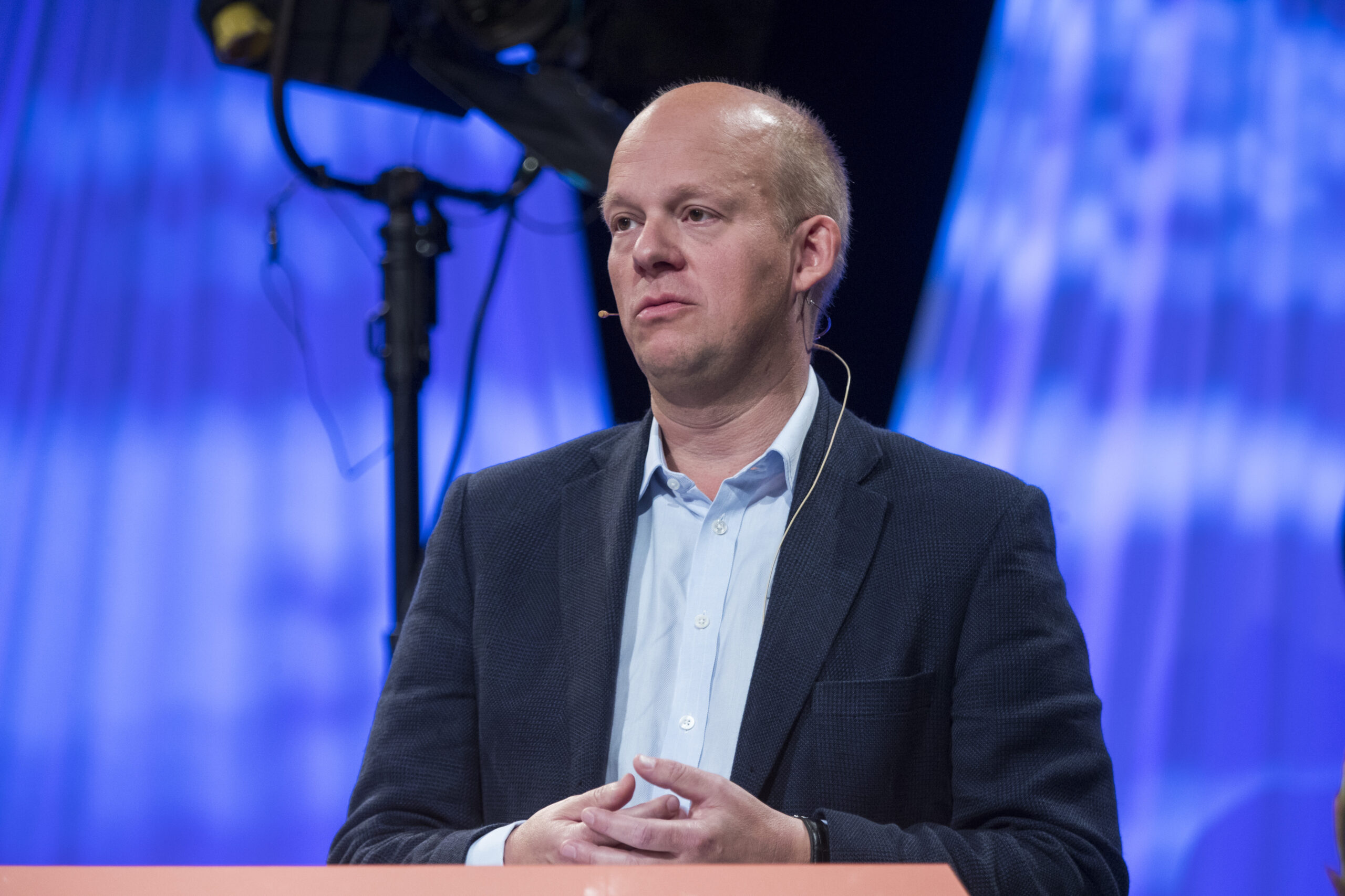 Arendal 20180817. Petter Snare, direktør i Kode Kunstmuseene i Bergen i debatt om fylker og regioner. (Foto: Terje Pedersen/NTB.)