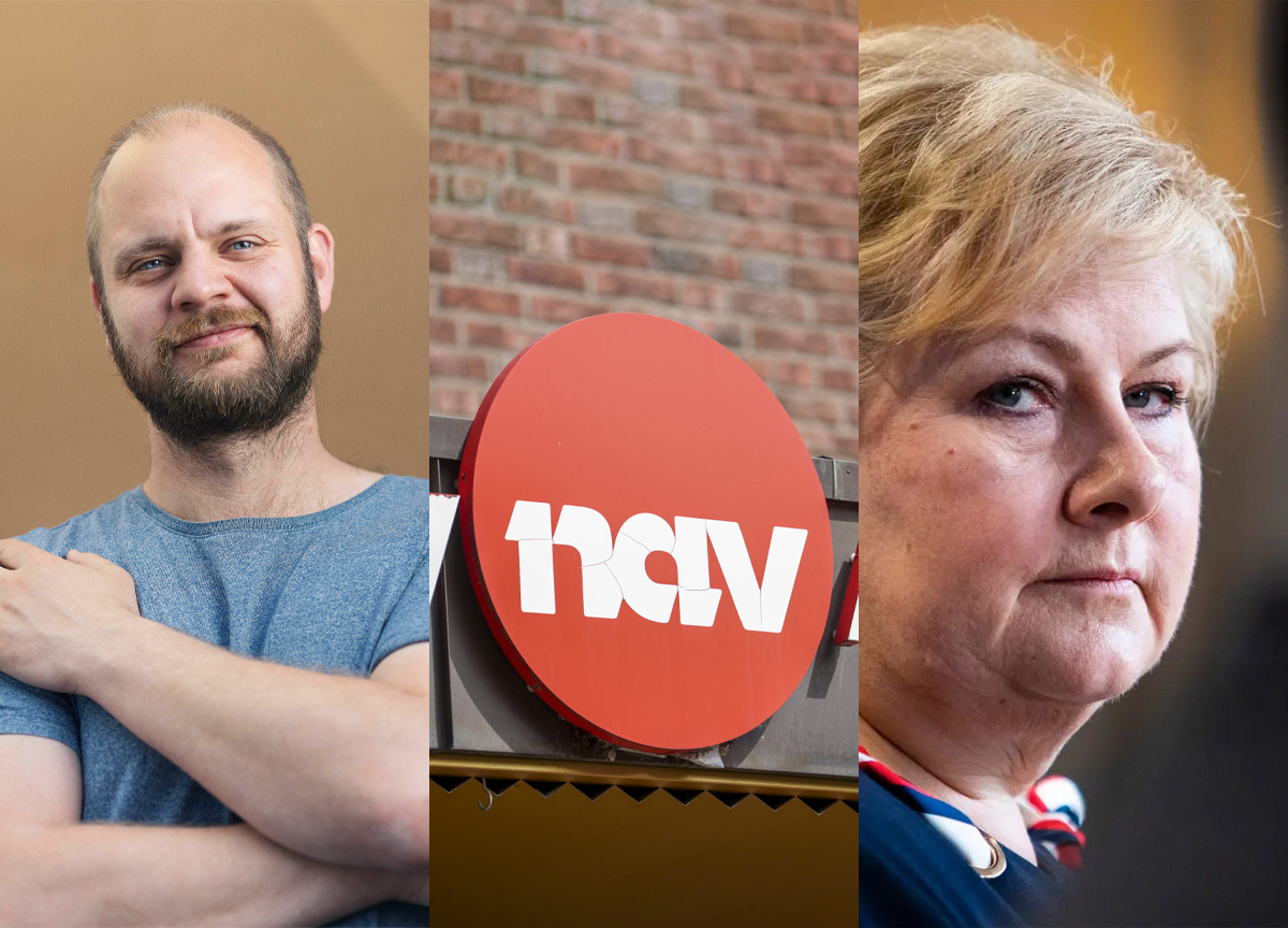 Mímir Kristjánsson, Nav, Erna Solberg. (Foto: Agnete Brun/NTB.)