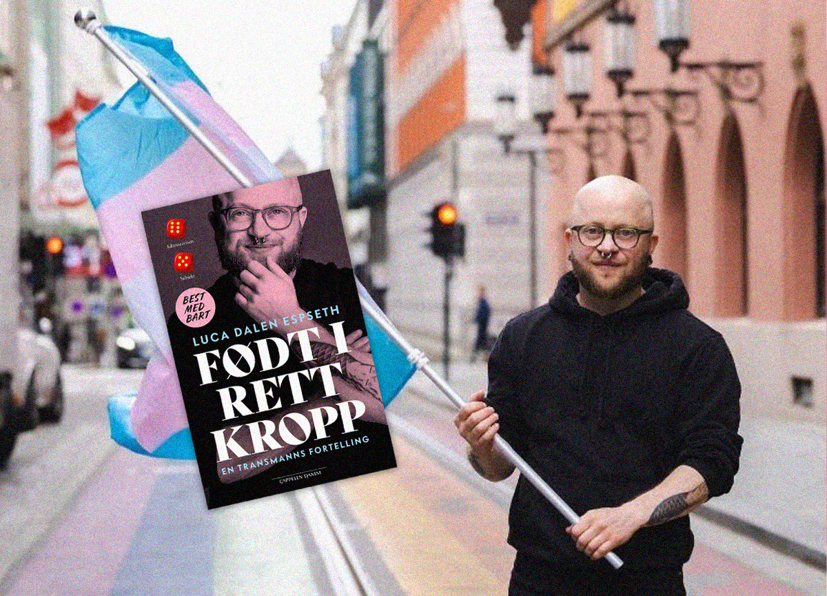 Transaktivist Luca Dalen Espseth, kjent som Best med bart, er aktuell med boken «Født i rett kropp. En transmanns fortelling» (Foto: Cappelen Damm.)