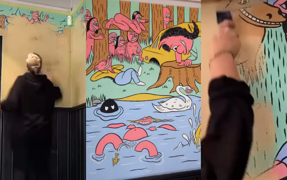 Utestedet Grisen Sindre Goksøyr Noho Norway malte over pusset opp inngår forlik får erstatning