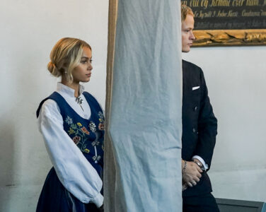 Juliane Snekkestad og Marius Borg Høiby deltar i konfirmasjonen til prins Sverre Magnus i Asker Kirke. (Foto: Lise Åserud/NTB.