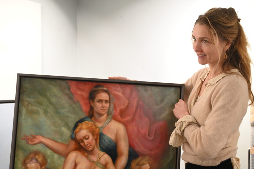 Helene Knoop er en av fem tidligere Nerdrum-elever som stiller ut på Galleri Grotten 8. mars 2025. (Foto: Peter-André Hegg.)
