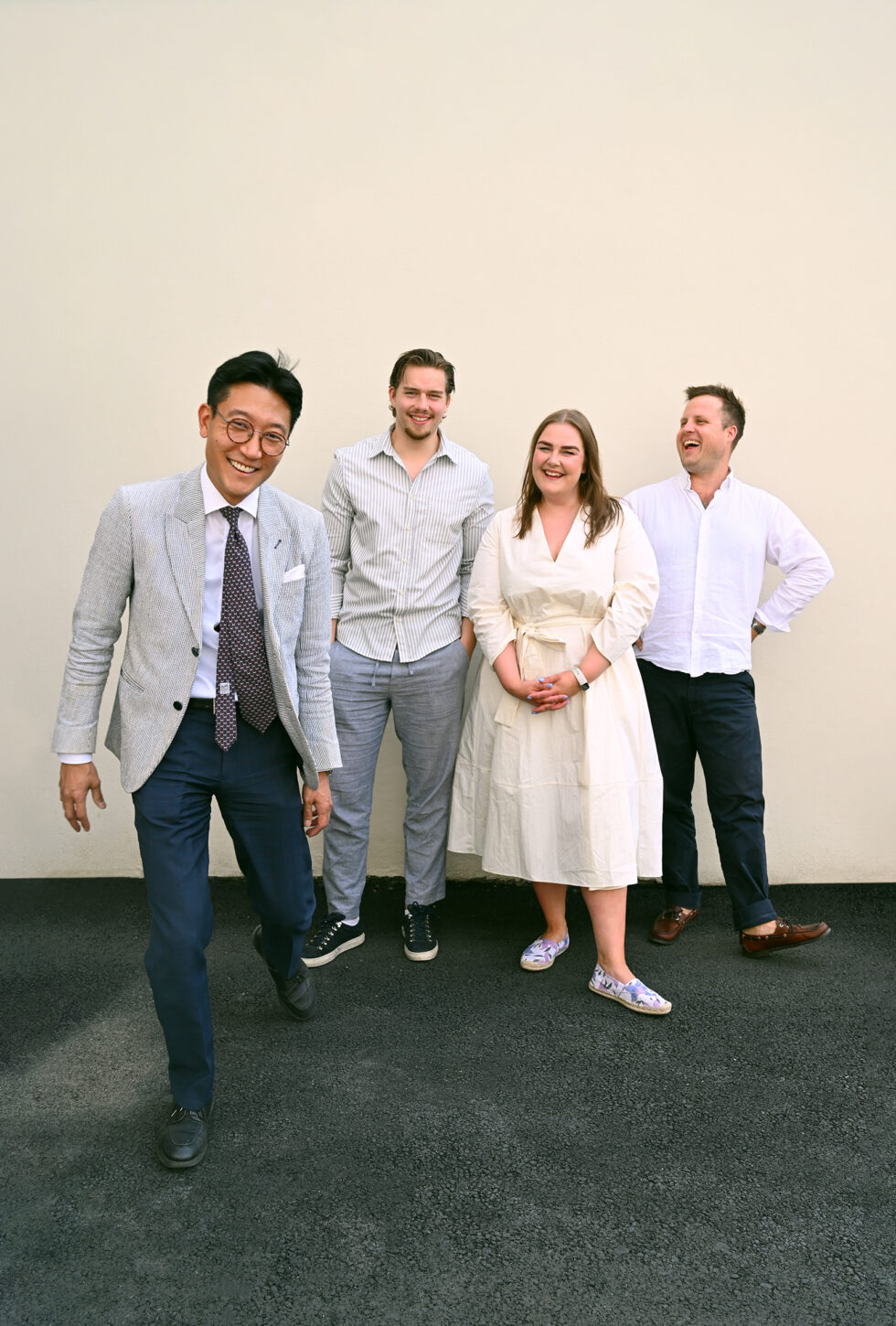 Danby Choi, Isak Melhus Garborg, Henriette Hedemann Skogvold og Mats Flåten Salgsavdelingen i Subjekt salgssjef selger. (Foto: Peter-André Hegg.)