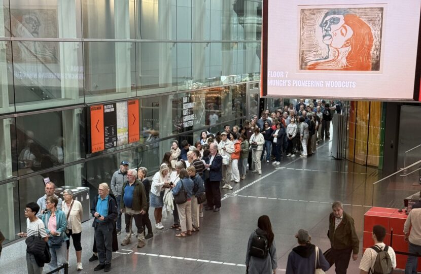 August 2025 er den mest besøkte måneden på Munchmuseet. Økt turisme til hovedstaden trekkes frem som årsak. (Foto: Harald Nygaard Kvam.)