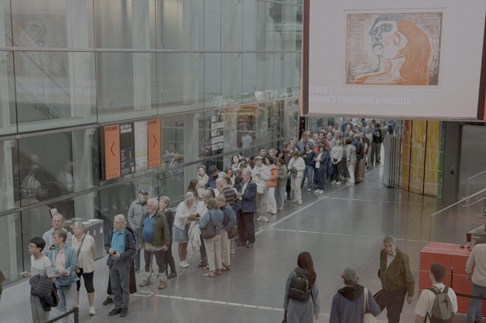 August 2025 er den mest besøkte måneden på Munchmuseet. Økt turisme til hovedstaden trekkes frem som årsak. (Foto: Harald Nygaard Kvam.)