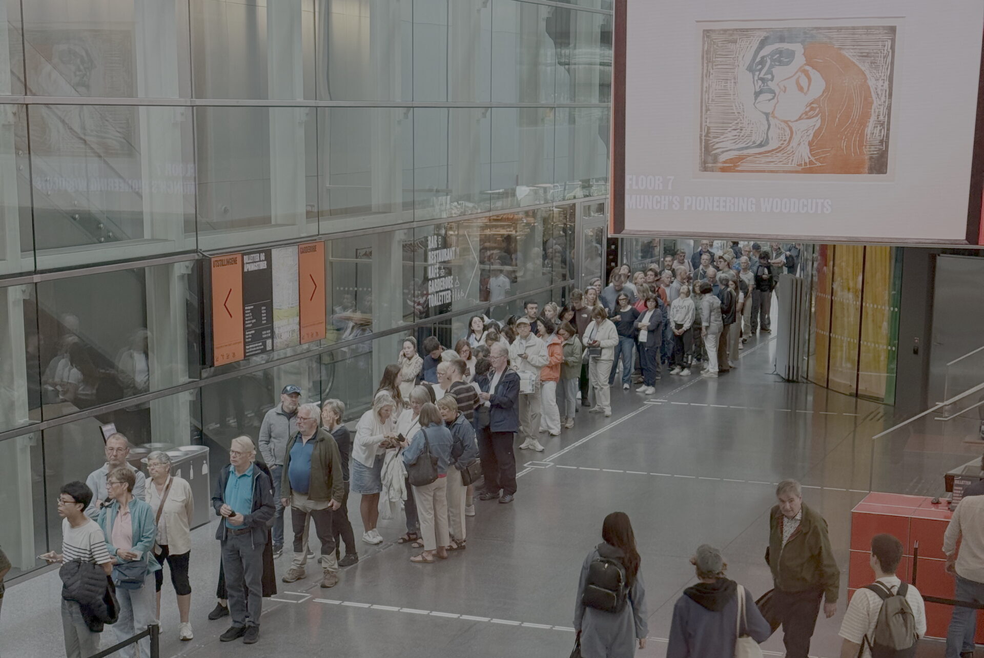 August 2025 er den mest besøkte måneden på Munchmuseet. Økt turisme til hovedstaden trekkes frem som årsak. (Foto: Harald Nygaard Kvam.)