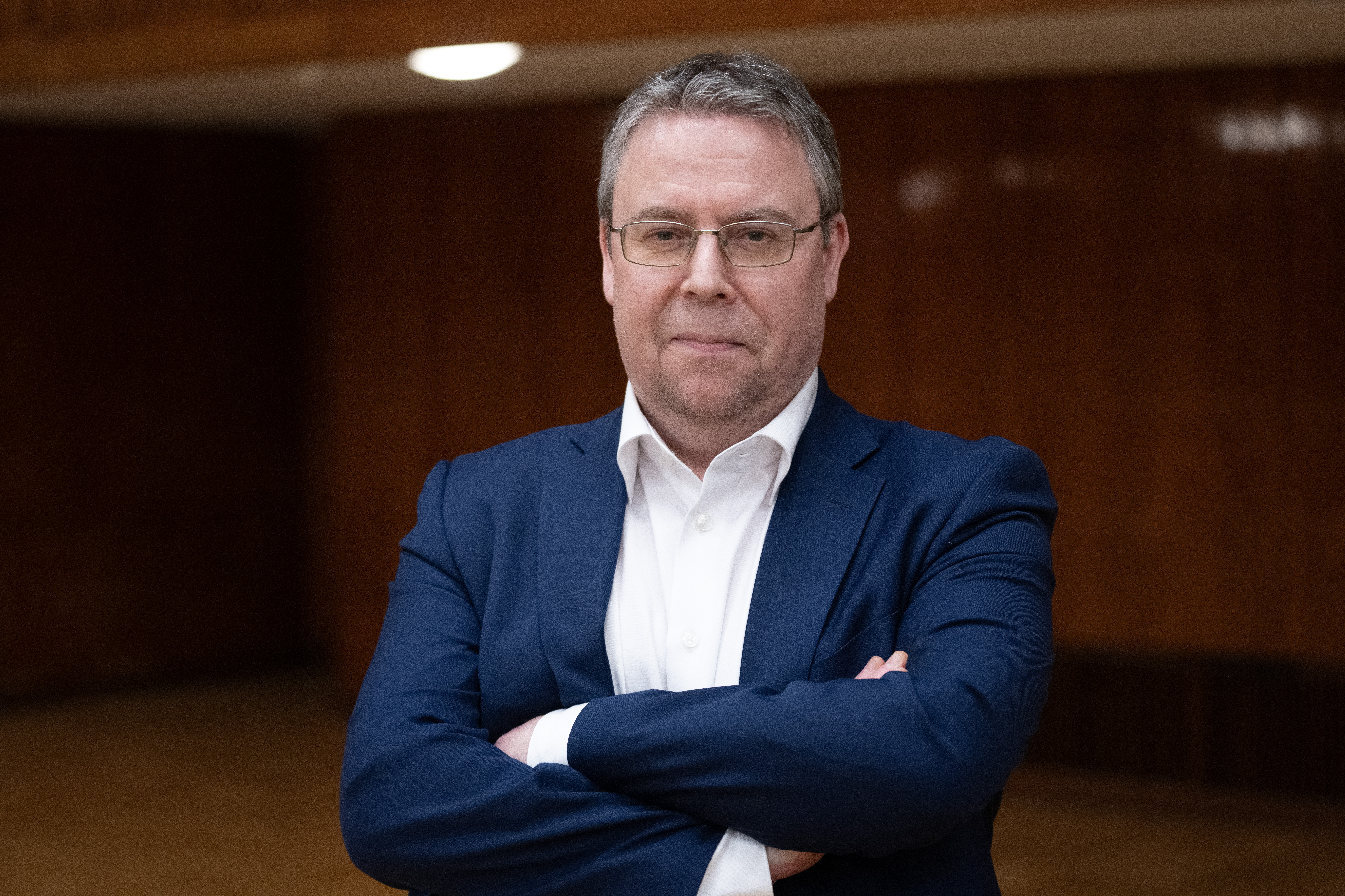 Oslo 20241106. Redaktør Frode Hansen i Dagbladet på Redaktørforeningens høstmøte. (Foto: Terje Bendiksby/NTB.)