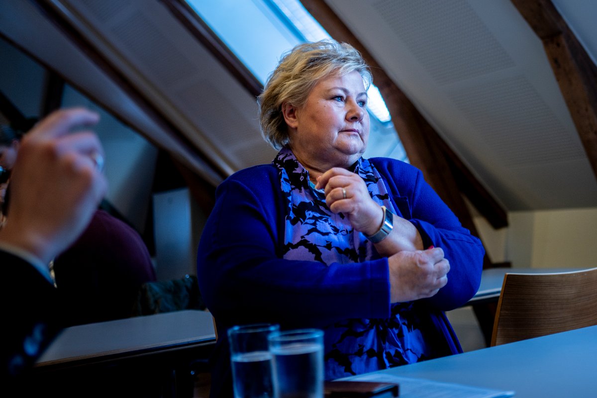 Høyre og Erna Solberg gjorde sitt dårligste valg siden 2005, og endte med en oppslutning på 14,6 prosent. (Foto: Heiko Junge/NTB.)