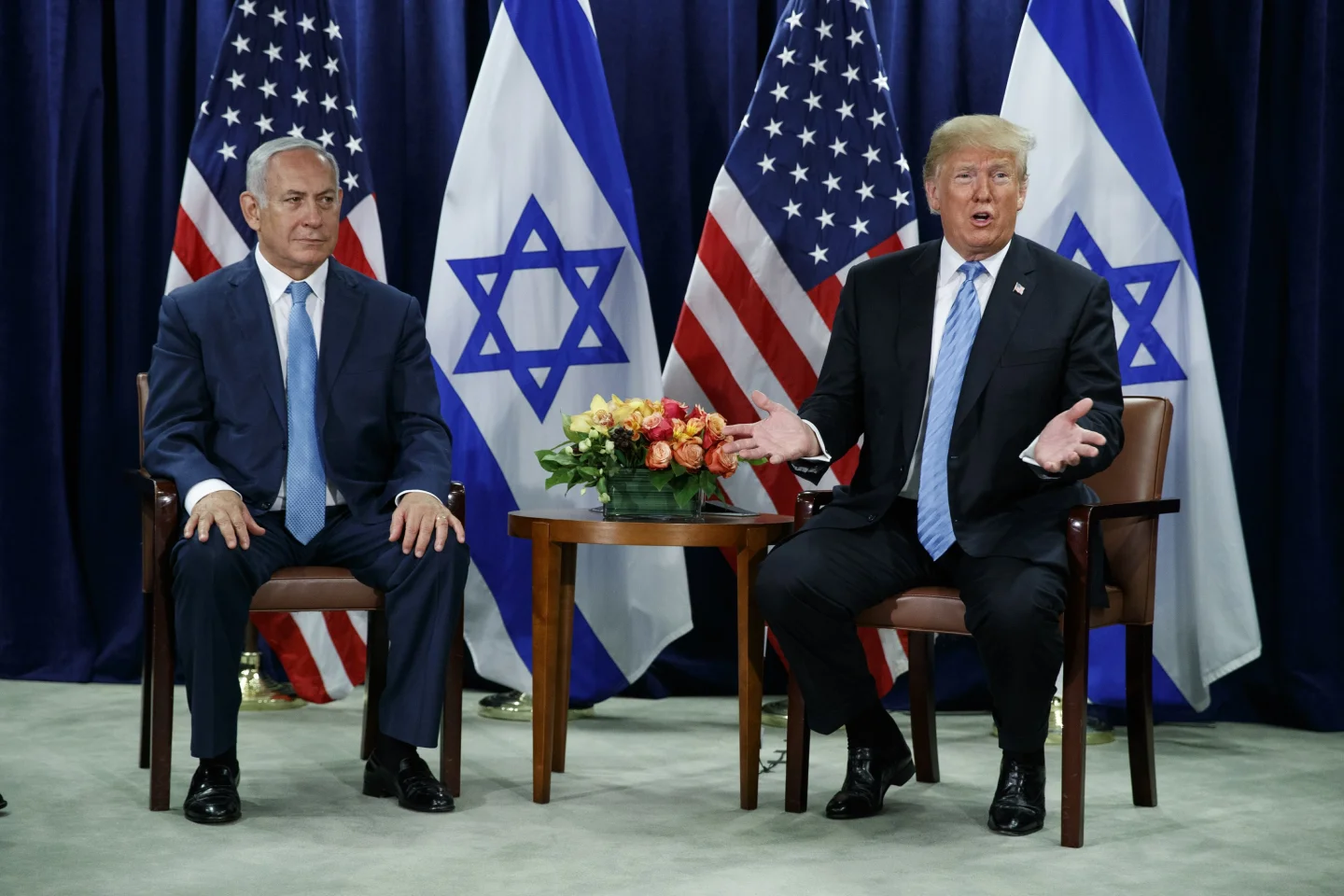 Gode allierte: Benjamin Netanyahu og Donald Trump. (Foto: AP.)