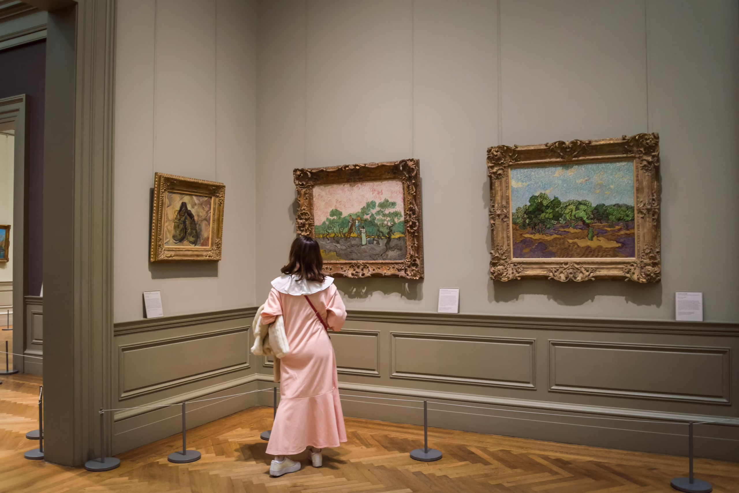 «Kvinner plukker oliven» (midten) av Vincent van Gogh på The Metropolitan Museum of Art i New York. (Foto: Bjanka Kadic.)