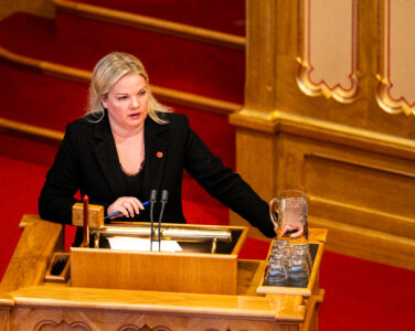 Oslo 20241127. Silje Hjeldal (FRP) under muntlig spørretime på Stortinget. (Foto: Thomas Fure/NTB.)