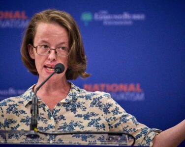 Politisk kommentator og forfatter Helen Andrews har en enkel, konsis forklaring på woke: Det er damer. (Foto: The Australian.)