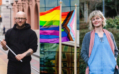 Religionsviter Anne Kalvig (t.h.) reagerer på at transaktivister som Luca Dalen Espseth får priser og klappes inn i offentligheten, tross tidvis «ekstreme» utsagn, mens radikalfeminister stemples som hatefulle. (Kollasj: Subjekt/Cappelen Damm/NTB/Anja Bakken.)