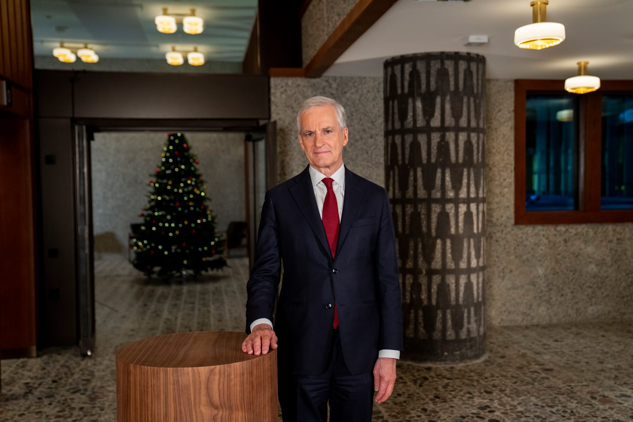 Jonas Gahr Støre Nyttårstale Høyblokka Foto Fredrik Varfjell NTB