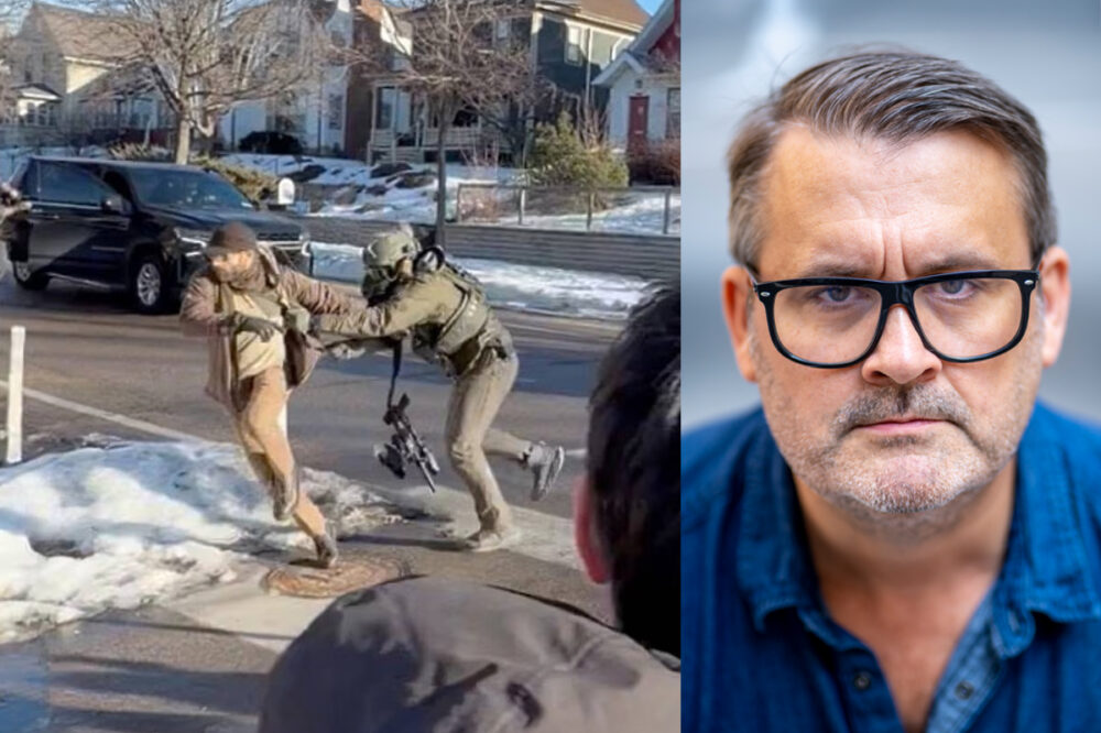 NRK-dokumentarist Thomas Seltzer mener Trump bruker Ice som nazistene brukte brunskjortene. (Kollasj: Subjekt.)