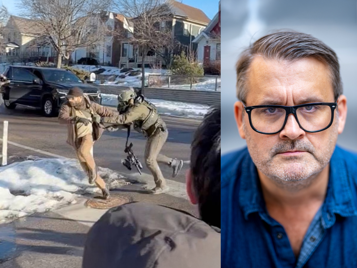 NRK-dokumentarist Thomas Seltzer mener Trump bruker Ice som nazistene brukte brunskjortene. (Kollasj: Subjekt.)