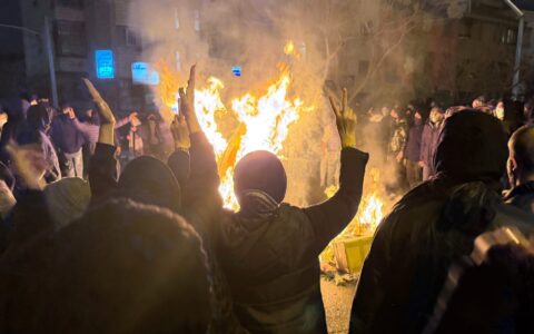 Iran protest. (Foto: UGC/AP.)