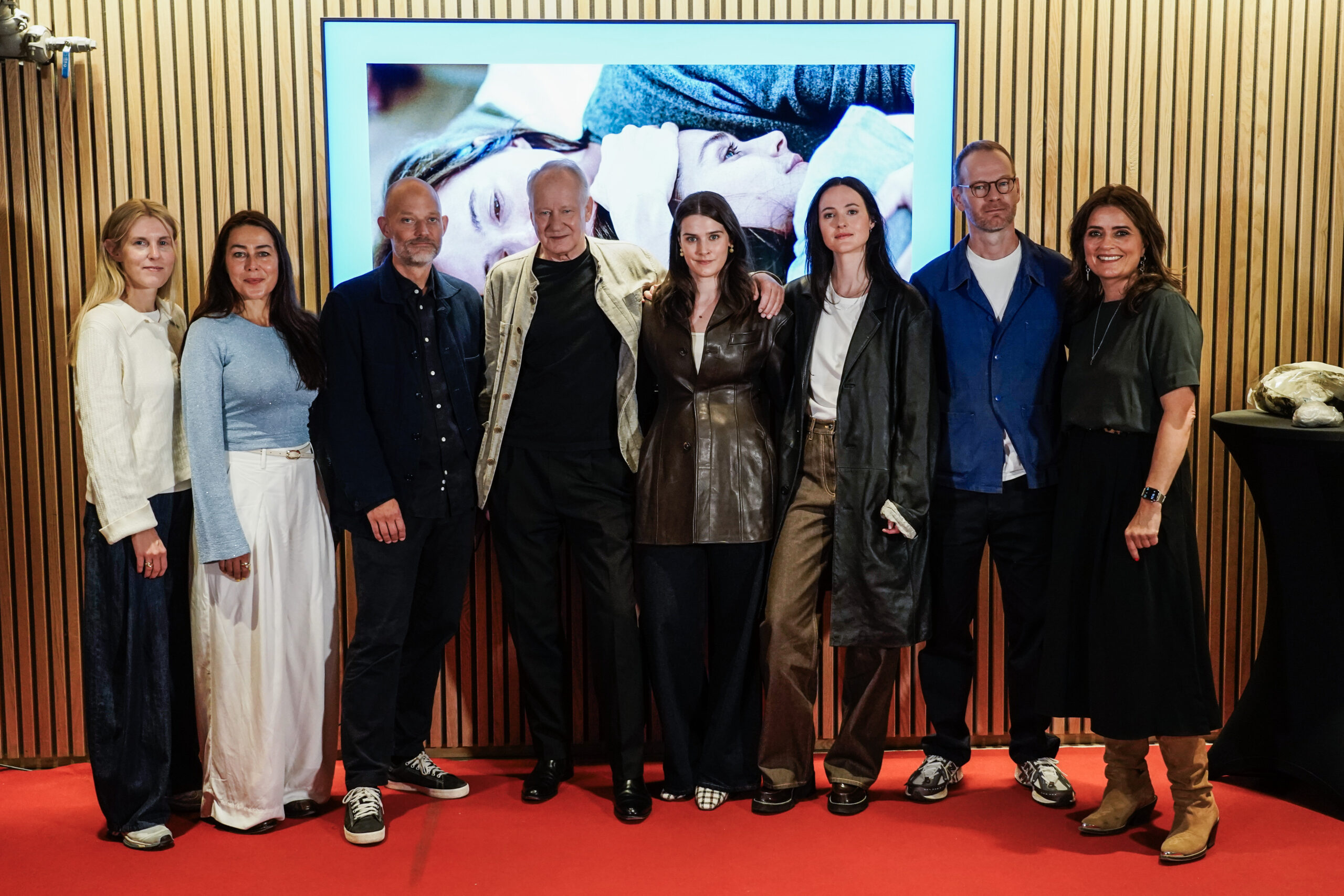 Gjengen bak «Affeksjonsverdi» da filmen ble presentert som den norske Oscar-kandidaten. (Foto: Jonas Fæste Laksekjøn/NTB.)