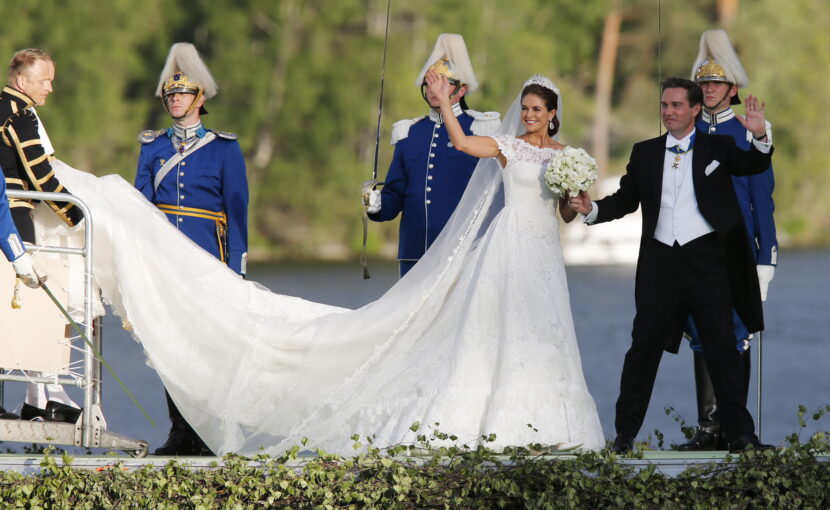 Prinsessekjole: Valentino designet brudekjolen til Madeleine av Sverige da hun giftet seg i 2013. (Foto: Lise Åserud/NTB.)