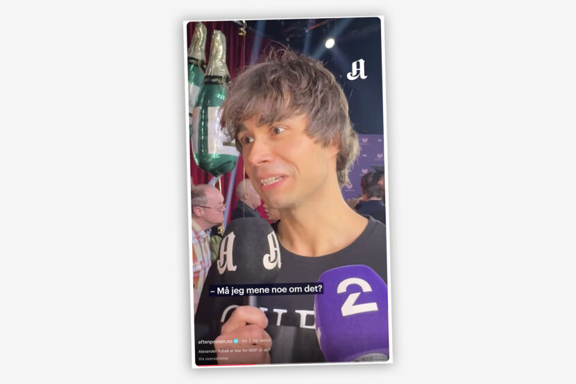 Alexander Rybak intervjues av Aftenposten (Skjermbilde. Aftenposten.)