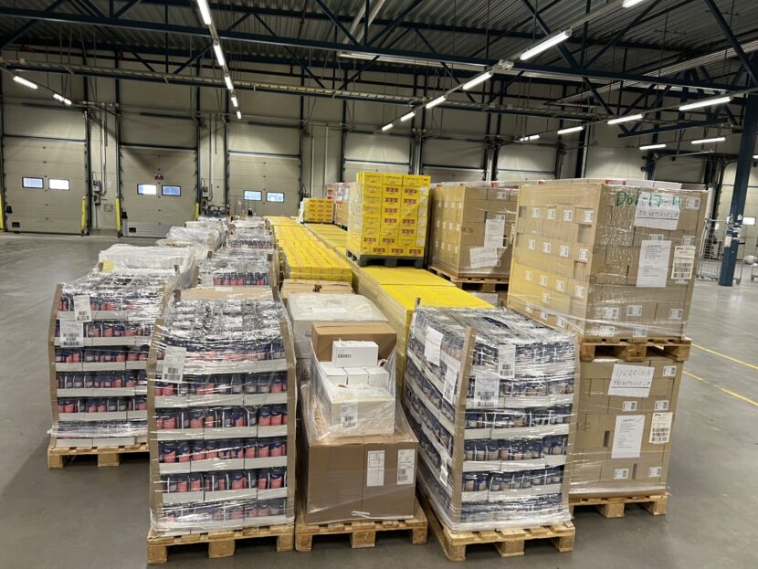 En av flere forsendelser fra Ukrainas frihetshjelp. (Foto: Ukrainas frihetshjelp.)