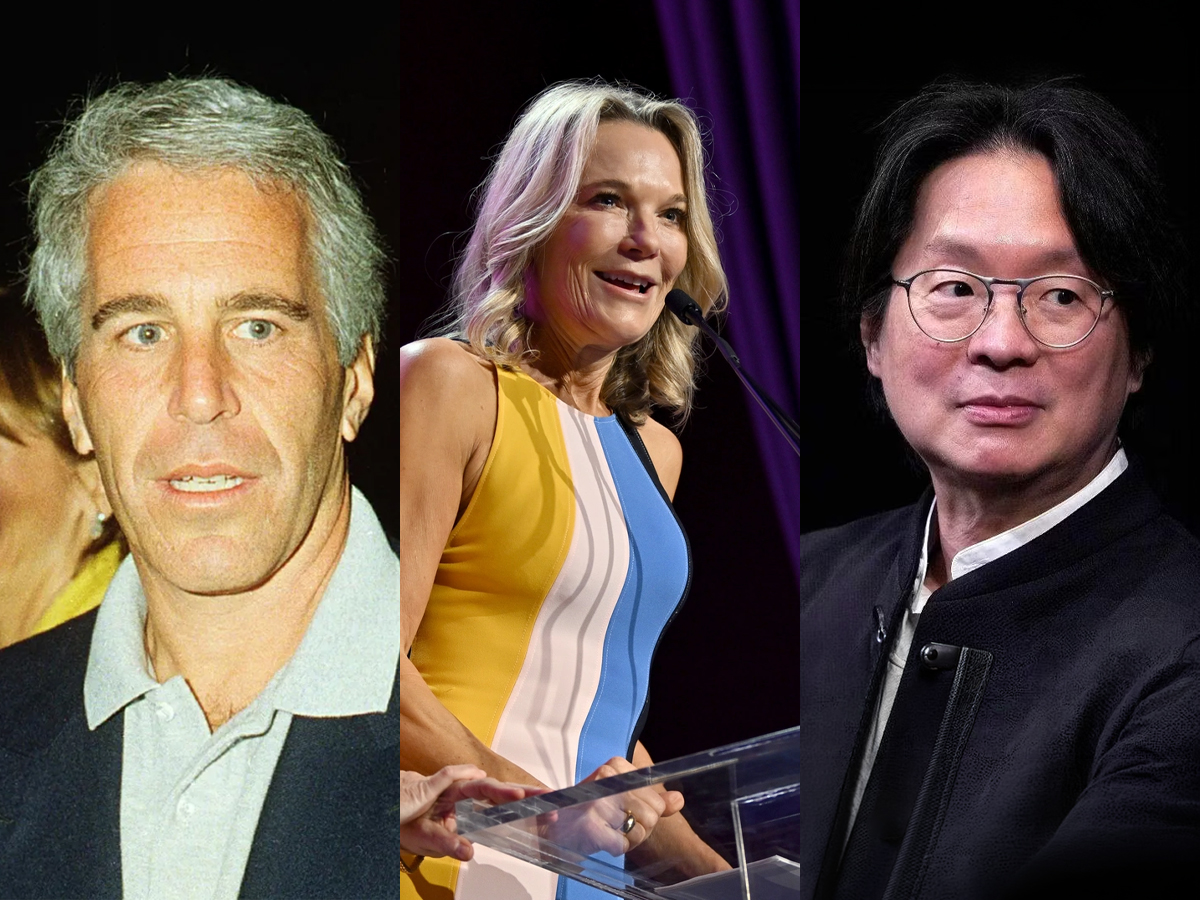 Jeffrey Epsteins (t.v.) kontakt med Jesse Ting og Mount Sinai-senteret for transkirurgi gikk ofte gjennom modell og Epstein-eks Eva Andersson-Dubin. (Kollasj: Subjekt.)