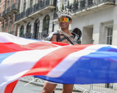 Klisjeen om at partier som Reform (UK), AFD (Tyskland) og Nasjonal samling (Frankrike) er i strid med homofiles interesser er i ferd med å slå sprekker. I hvert fall om vi skal tro de homofile. Her fra prideparaden i London. (Foto: Getty.)