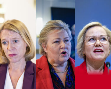 Anniken Huitfeldt (AP), Erna Solberg (H) og Ingvild Kjerkol (AP) er blant en rekke norske rikspolitikere som har vært innrullert i skandaleavsløringer de siste årene. Men etter liten eller ingen beklagelse har flere av dem kun blitt «straffet» med internasjonale toppverv, å fortsette som før eller gått til lukrative jobber i næringslivet. (Foto: NTB. Kollasj: Subjekt.)