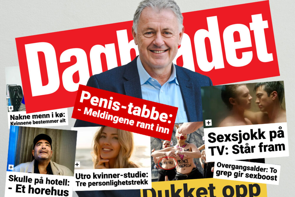 Gunnar Stavrum tar over som sjefredaktør for Dagbladet. Er tiden da sex og sjokk var nok til en overskrift over? (Kollasj: Subjekt.)