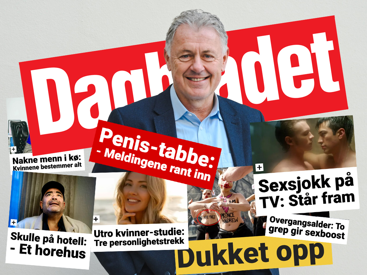 Gunnar Stavrum tar over som sjefredaktør for Dagbladet. Er tiden da sex og sjokk var nok til en overskrift over? (Kollasj: Subjekt.)