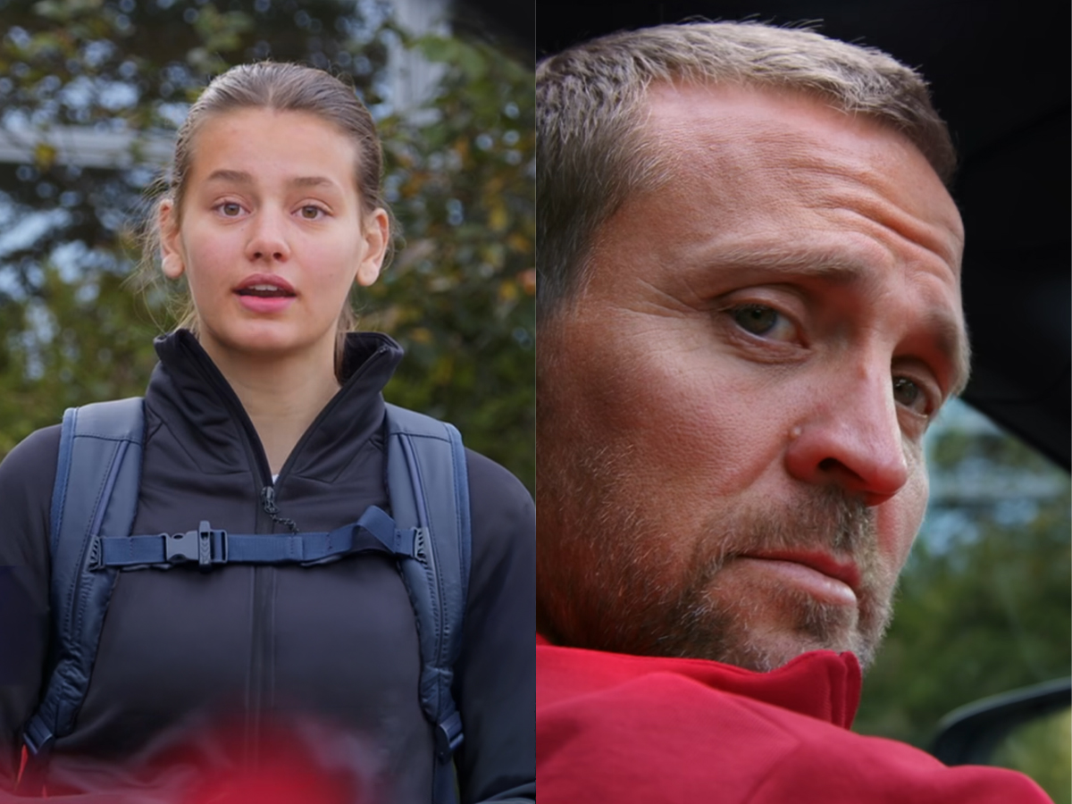 I reklamen spiller Tobias Santelman en tvilsom eller tvilende trener som tilbyr seg å kjøre en jente hjem fra trening. (Skjermdump: Redd Barna/Norges idrettsforbund/Subjekt.)