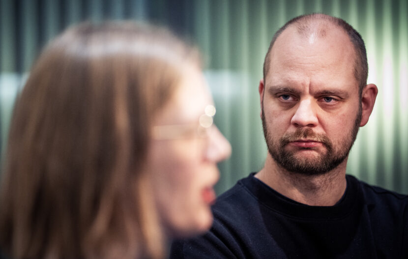 Oslo 20251112. Partileder i Rødt Marie Sneve Martinussen og Mimir Kristjansson legger fram sitt alternative statsbudsjett 2026. (Foto: Ole Berg-Rusten/NTB.)