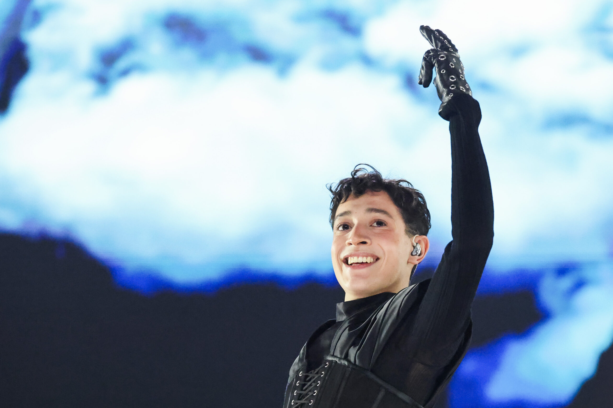 Lillehammer 20260228. Kyle Alessandro under generalprøven til Melodi Grand Prix-finalen i Håkons hall på Lillehammer, lørdag kveld. (Foto: Geir Olsen/NTB.)