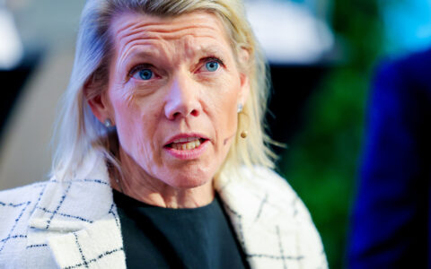 Oslo 20260204. Konsernsjef i DNB, Kjerstin Braathen, presenterer resultatet for fjerde kvartal 2025. (Foto: Amanda Pedersen Giske/NTB.)