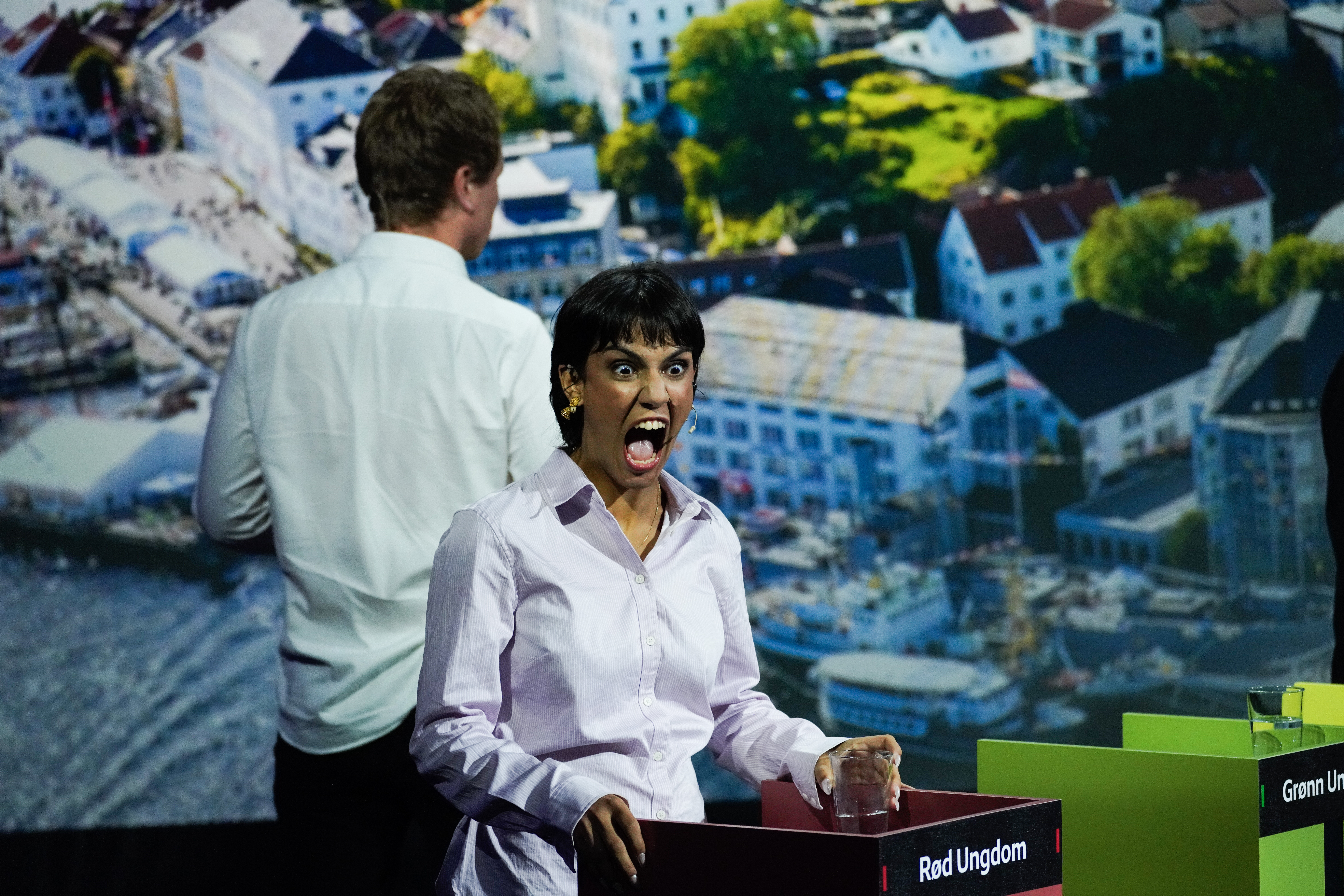Arendal 20250814. Rød Ungdoms leder Amrit Kaur før ungdomspartilederdebatten under Arendalsuka. (Foto: Ole Berg-Rusten/NTB.)