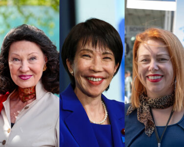 Statsminister Sanae Takaichi, trommis Cecilie Asker og sportsbilentusiast Åse Kleveland. (Kollasj: Subjekt.)