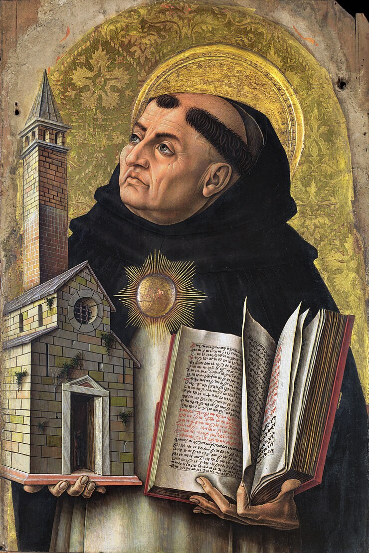 Teolog og filosof Thomas Aquinas hadde i likhet med Donald Trump en festlig frisyre, men hadde antagelig lest mer Aristoteles. (Foto: Wikimedia Commons.)
