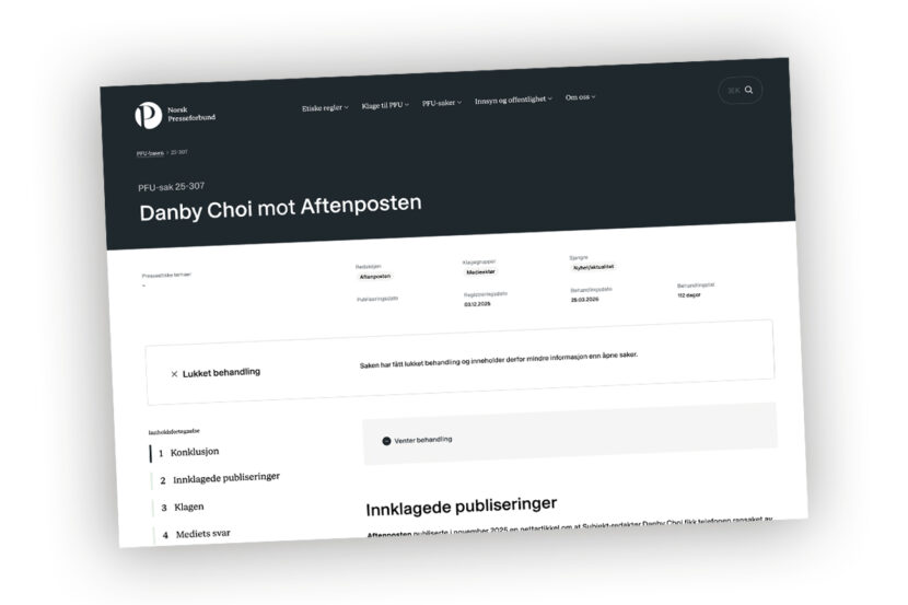 Danby Choi har klaget inn Aftenposten til PFU: Nå skal saken opp