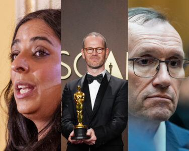 Joachim Trier vant Oscar for «Affeksjonsverdi» etter å ha fått offentlig støtte tilinternasjonal lansering og distribusjon. Nå vil regjeringen kutte i satsingen. Kulturminister Lubna Jaffery og utenriksminister Espen Barth Eide (AP). (Kollasj: Subjekt.)