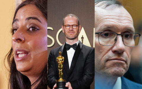 Joachim Trier vant Oscar for «Affeksjonsverdi» etter å ha fått offentlig støtte tilinternasjonal lansering og distribusjon. Nå vil regjeringen kutte i satsingen. Kulturminister Lubna Jaffery og utenriksminister Espen Barth Eide (AP). (Kollasj: Subjekt.)