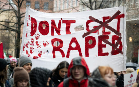 8. Mars-markering på Youngstorget i Oslo søndag. (Foto: Fredrik Hagen/NTB.)